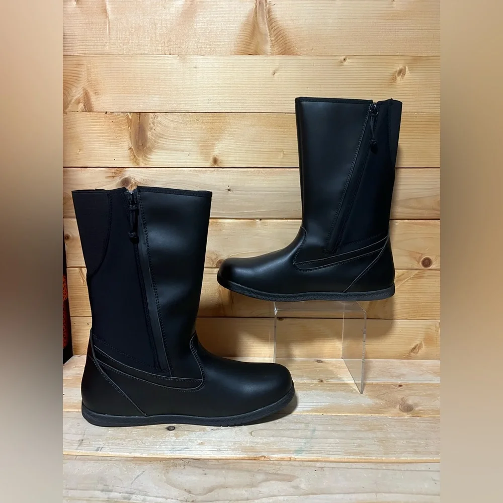 New BillyFootwear Dual Zipper High Rain Boots - Black - Multiple sizes - Picture 8 of 13